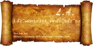 Löwentritt Arétász névjegykártya